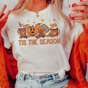 Tis The Season Halloween T-shirt, Thanksgiving Shirt - White